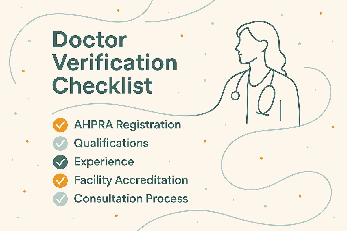 How to verify your doctor — AHPRA registration, qualifications, experience checklist